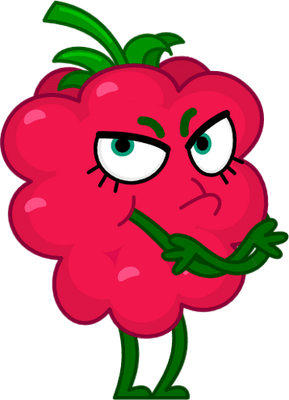 framboise - fruit - alimentation - smiley émoticône émoji cartoon clipart illustration - artémotic