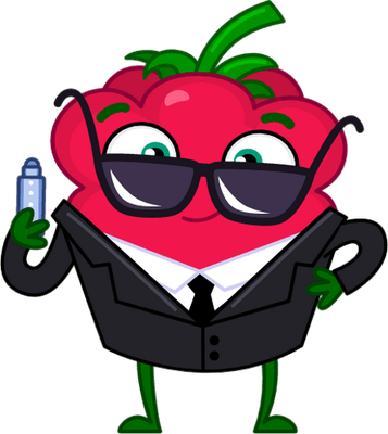 framboise - fruit - alimentation - smiley émoticône émoji cartoon clipart illustration - artémotic