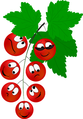 groseille - fruit - alimentation - smiley émoticône émoji cartoon clipart illustration - artémotic