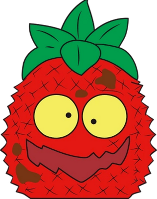 fruit [The Grossery Gang] - alimentation - smiley émoticône émoji cartoon clipart illustration - artémotic