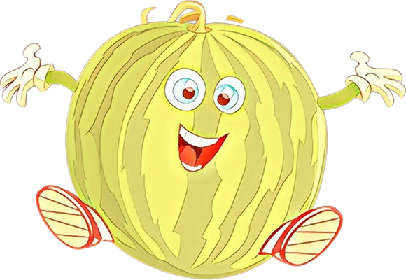 melon - fruit - alimentation - smiley émoticône émoji cartoon clipart illustration - artémotic