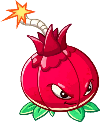 grenade [Plants vs Zombies] - fruit - alimentation - smiley émoticône émoji cartoon clipart illustration - artémotic
