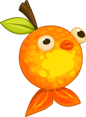 orange - fruit - alimentation - smiley émoticône émoji cartoon clipart illustration - artémotic