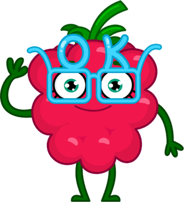 framboise - fruit - alimentation - smiley émoticône émoji cartoon clipart illustration - artémotic