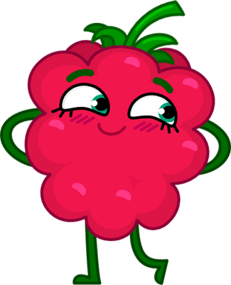 framboise - fruit - alimentation - smiley émoticône émoji cartoon clipart illustration - artémotic