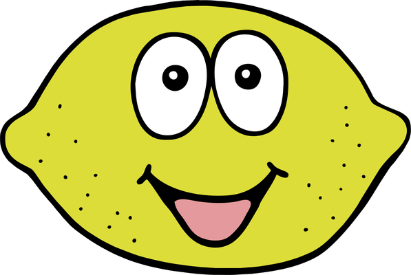 citron - fruit - alimentation - smiley émoticône émoji cartoon clipart illustration - artémotic