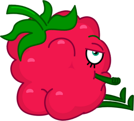 framboise - fruit - alimentation - smiley émoticône émoji cartoon clipart illustration - artémotic