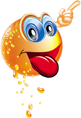 orange - fruit - alimentation - smiley émoticône émoji cartoon clipart illustration - artémotic