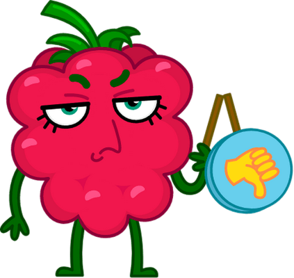 framboise - fruit - alimentation - smiley émoticône émoji cartoon clipart illustration - artémotic