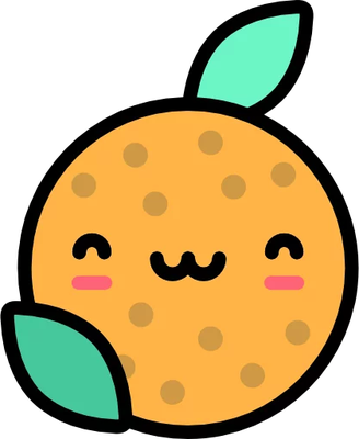 orange - fruit - alimentation - smiley émoticône émoji cartoon clipart illustration - artémotic