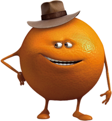 orange - fruit - alimentation - smiley émoticône émoji cartoon clipart illustration - artémotic