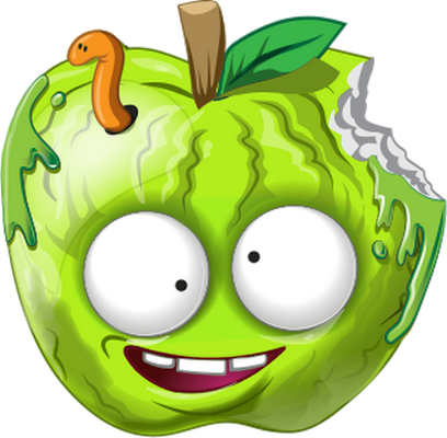 fruit [The Grossery Gang] - alimentation - smiley émoticône émoji cartoon clipart illustration - artémotic