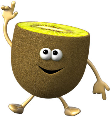 kiwi - fruit - alimentation - smiley émoticône émoji cartoon clipart illustration - artémotic