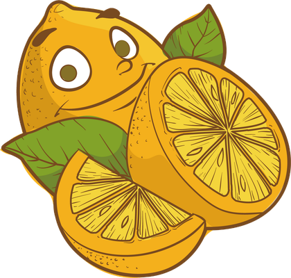 citron - fruit - alimentation - smiley émoticône émoji cartoon clipart illustration - artémotic