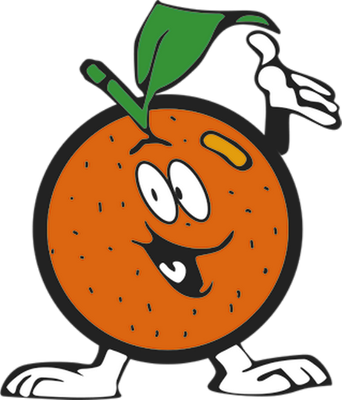 orange - fruit - alimentation - smiley émoticône émoji cartoon clipart illustration - artémotic