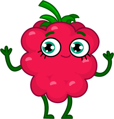 framboise - fruit - alimentation - smiley émoticône émoji cartoon clipart illustration - artémotic