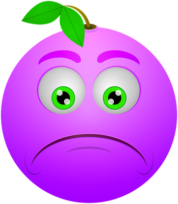 prune - fruit - alimentation - smiley émoticône émoji cartoon clipart illustration - artémotic