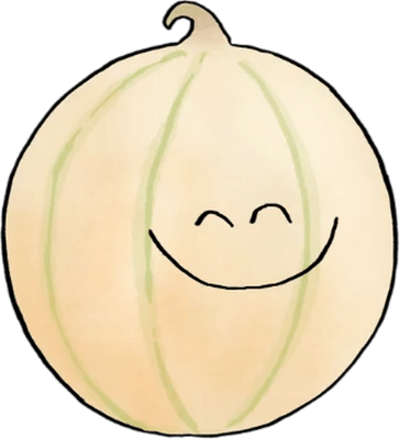 melon - fruit - alimentation - smiley émoticône émoji cartoon clipart illustration - artémotic