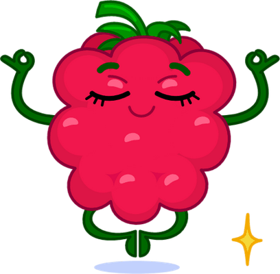 framboise - fruit - alimentation - smiley émoticône émoji cartoon clipart illustration - artémotic