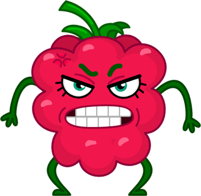 framboise - fruit - alimentation - smiley émoticône émoji cartoon clipart illustration - artémotic
