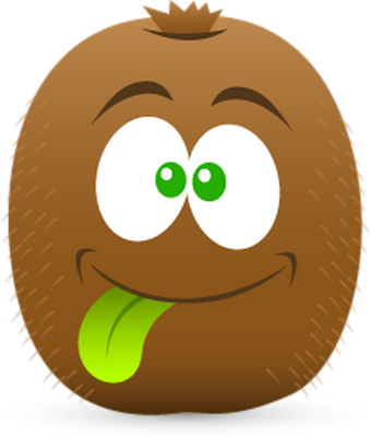 kiwi - fruit - alimentation - smiley émoticône émoji cartoon clipart illustration - artémotic