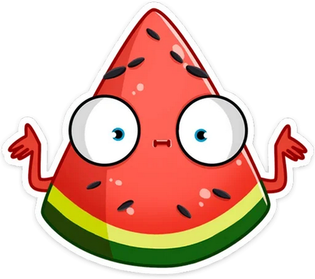 pastèque - fruit - alimentation - smiley émoticône émoji cartoon clipart illustration - artémotic