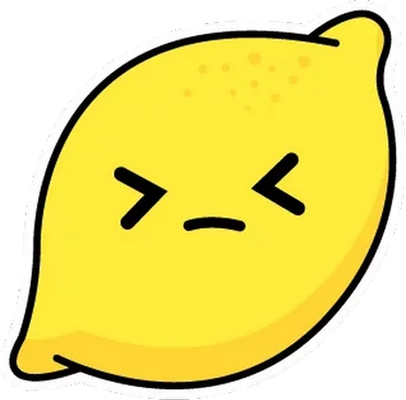 citron - fruit - alimentation - smiley émoticône émoji cartoon clipart illustration - artémotic