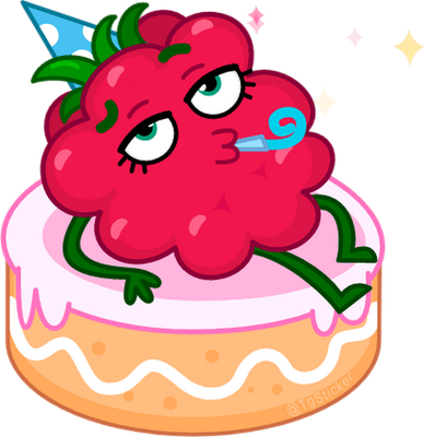 framboise - fruit - alimentation - smiley émoticône émoji cartoon clipart illustration - artémotic