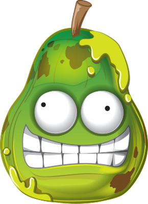 fruit [The Grossery Gang] - alimentation - smiley émoticône émoji cartoon clipart illustration - artémotic