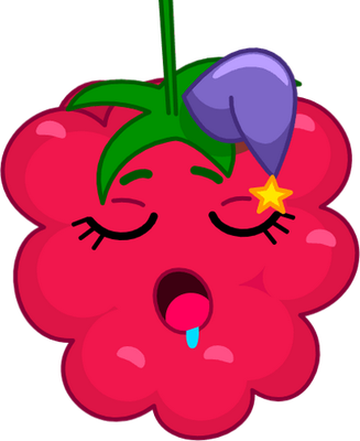 framboise - fruit - alimentation - smiley émoticône émoji cartoon clipart illustration - artémotic