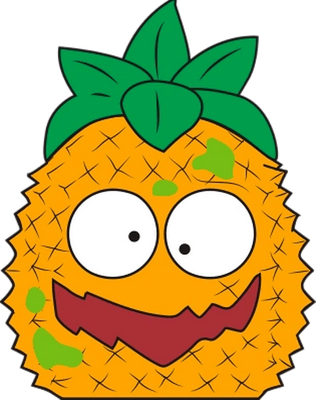 fruit [The Grossery Gang] - alimentation - smiley émoticône émoji cartoon clipart illustration - artémotic