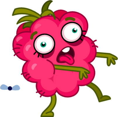 framboise - fruit - alimentation - smiley émoticône émoji cartoon clipart illustration - artémotic