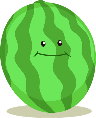 melon - fruit - alimentation - smiley émoticône émoji cartoon clipart illustration - artémotic