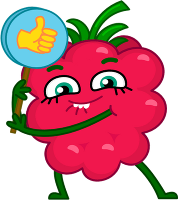 framboise - fruit - alimentation - smiley émoticône émoji cartoon clipart illustration - artémotic