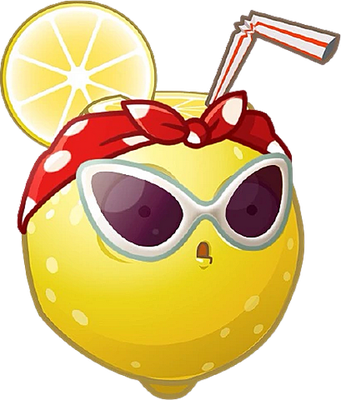 citron [Plants vs Zombies] - fruit - alimentation - smiley émoticône émoji cartoon clipart illustration - artémotic