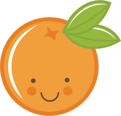 orange - fruit - alimentation - smiley émoticône émoji cartoon clipart illustration - artémotic