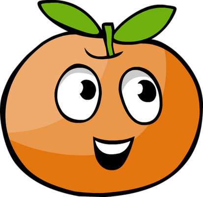 orange - fruit - alimentation - smiley émoticône émoji cartoon clipart illustration - artémotic