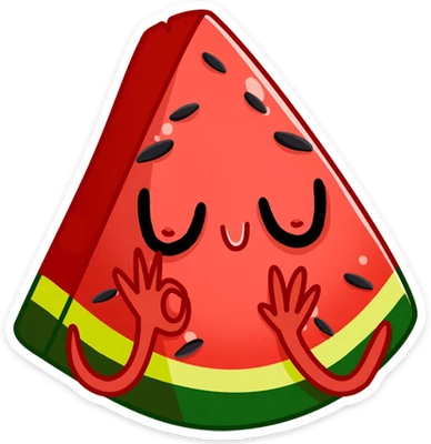 pastèque - fruit - alimentation - smiley émoticône émoji cartoon clipart illustration - artémotic