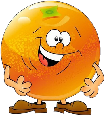 orange - fruit - alimentation - smiley émoticône émoji cartoon clipart illustration - artémotic