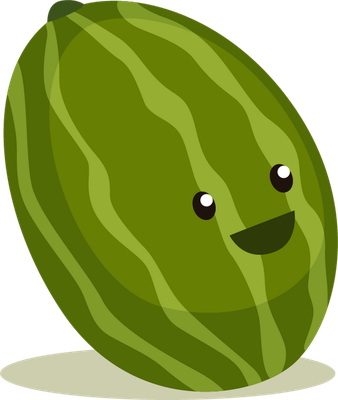 melon - fruit - alimentation - smiley émoticône émoji cartoon clipart illustration - artémotic