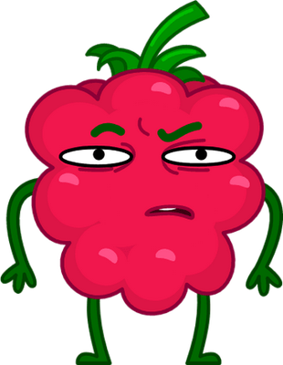 framboise - fruit - alimentation - smiley émoticône émoji cartoon clipart illustration - artémotic