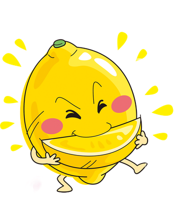 citron - fruit - alimentation - smiley émoticône émoji cartoon clipart illustration - artémotic