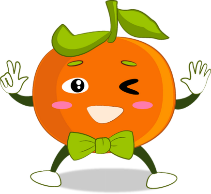 orange - fruit - alimentation - smiley émoticône émoji cartoon clipart illustration - artémotic