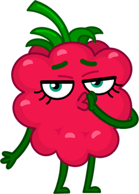 framboise - fruit - alimentation - smiley émoticône émoji cartoon clipart illustration - artémotic