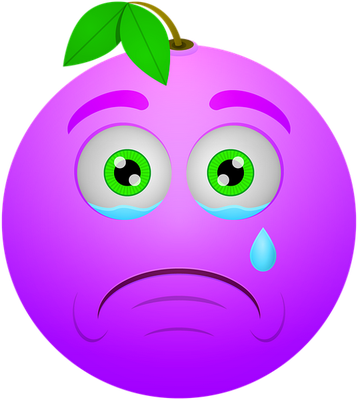 prune - fruit - alimentation - smiley émoticône émoji cartoon clipart illustration - artémotic