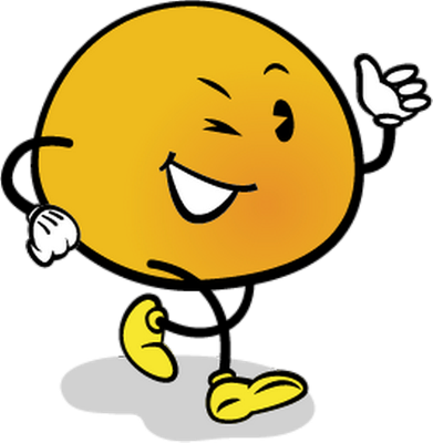 orange - fruit - alimentation - smiley émoticône émoji cartoon clipart illustration - artémotic
