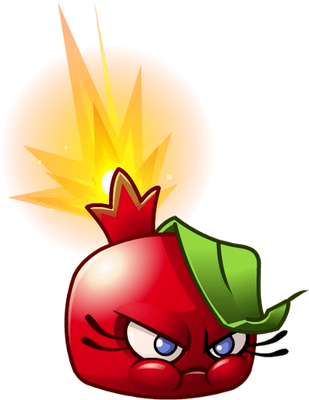 grenade [Plants vs Zombies] - fruit - alimentation - smiley émoticône émoji cartoon clipart illustration - artémotic