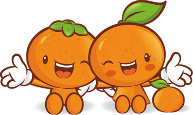 orange - fruit - alimentation - smiley émoticône émoji cartoon clipart illustration - artémotic