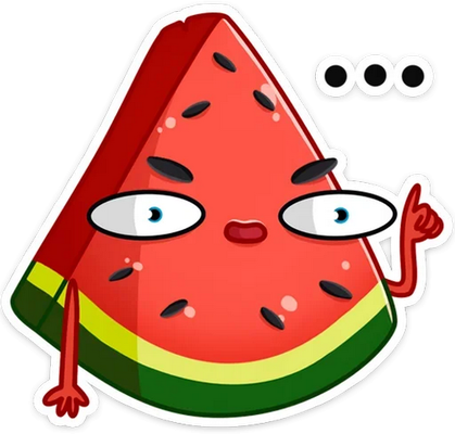 pastèque - fruit - alimentation - smiley émoticône émoji cartoon clipart illustration - artémotic