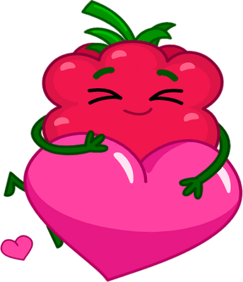 framboise - fruit - alimentation - smiley émoticône émoji cartoon clipart illustration - artémotic